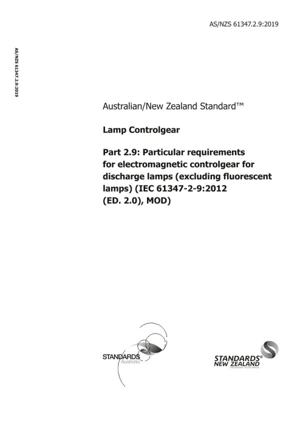AS/NZS 61347.2.9:2019 PDF