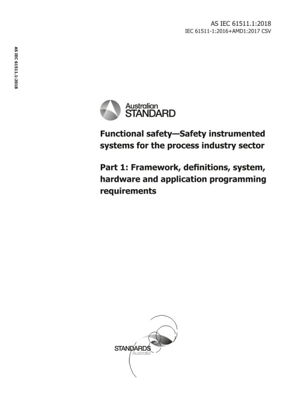 AS IEC 61511.1:2018 PDF