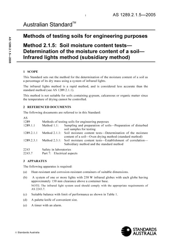 AS 1289.2.1.5-2005 PDF
