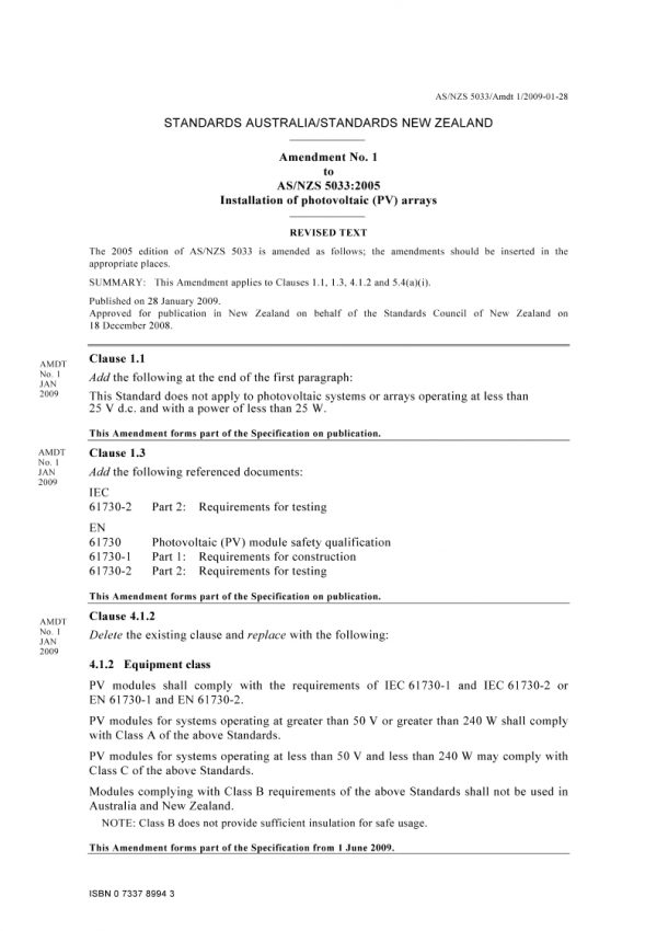 AS/NZS 5033:2005 AMDT 1 PDF