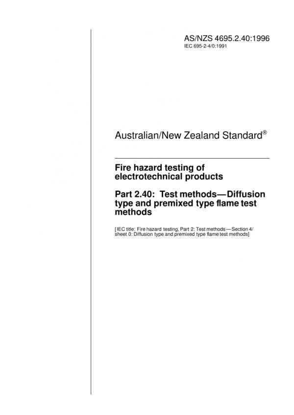 AS/NZS 4695.2.40:1996 PDF