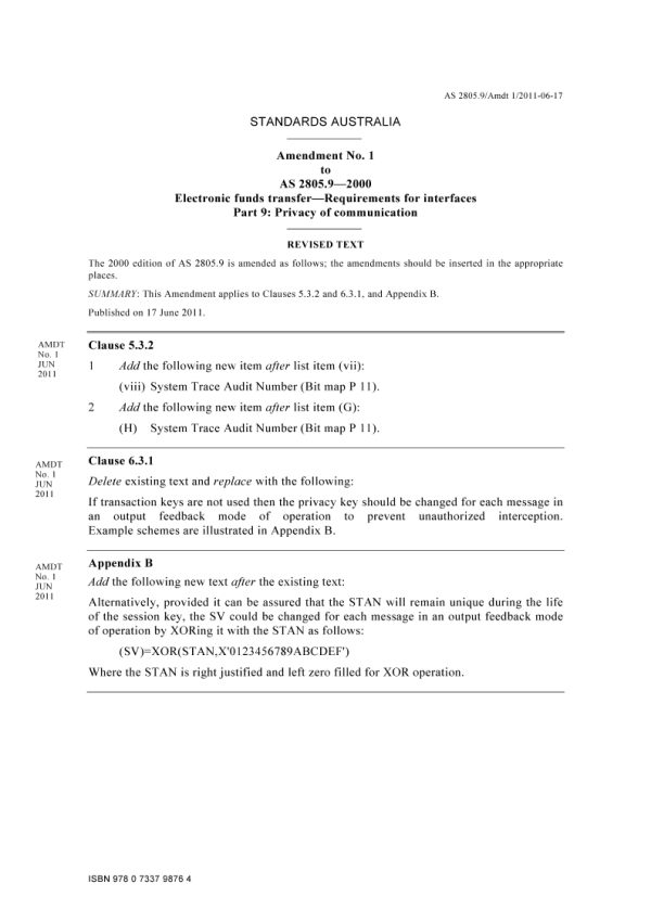 AS 2805.9-2000 AMDT 1 PDF