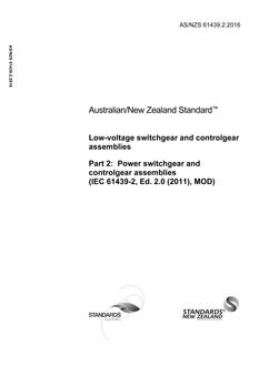 AS/NZS 61439.2:2016 PDF