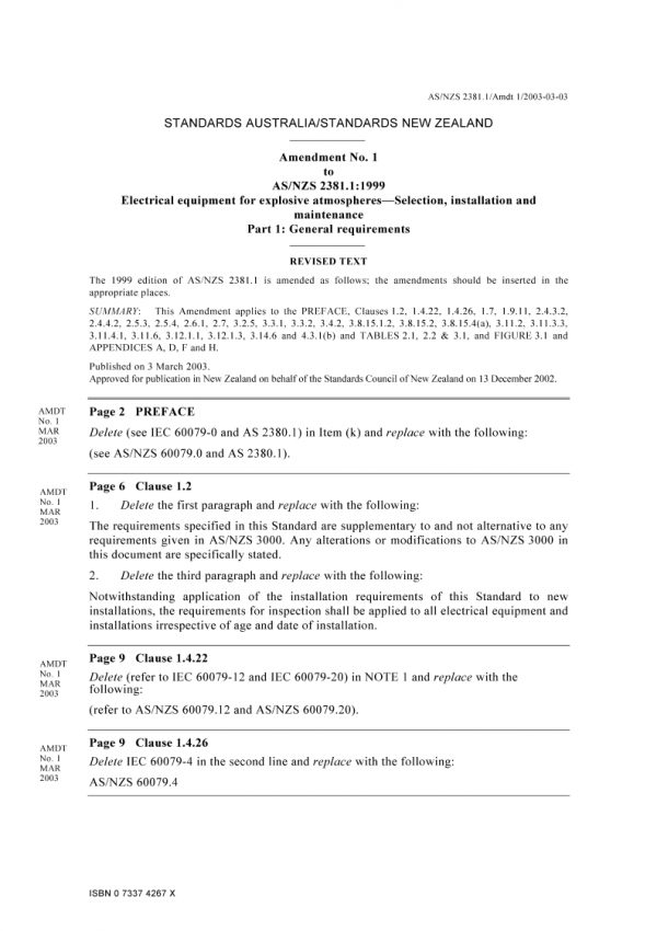 AS/NZS 2381.1:1999 AMDT 1 PDF