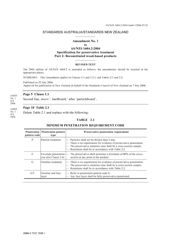 AS/NZS 1604.2:2004 AMDT 1 PDF