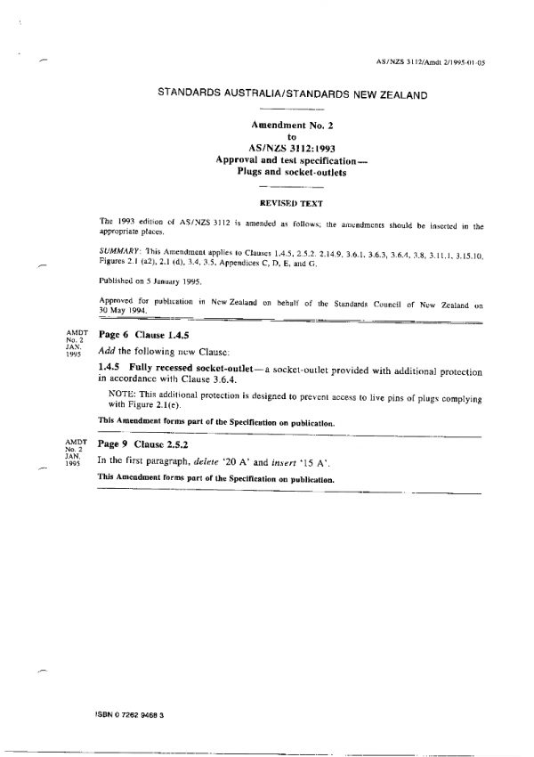 AS/NZS 3112:1993 AMDT 2 PDF