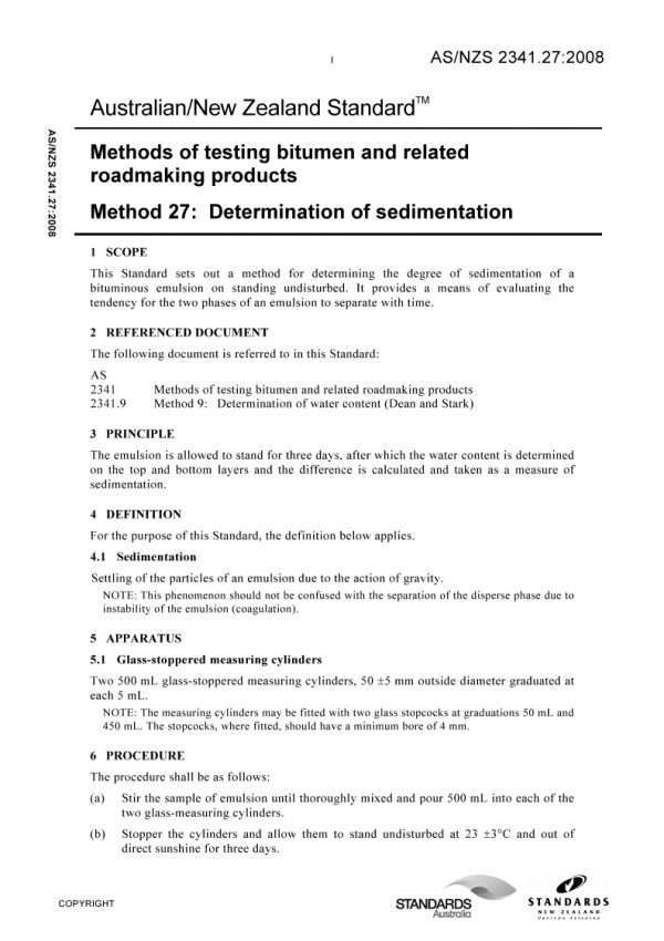 AS/NZS 2341.27:2008 PDF