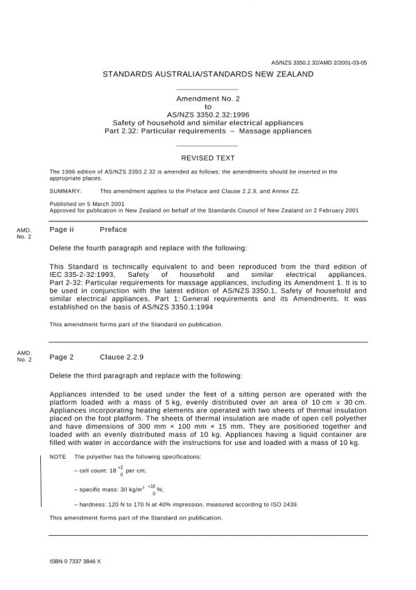 AS/NZS 3350.2.32:1996 AMDT 2 PDF