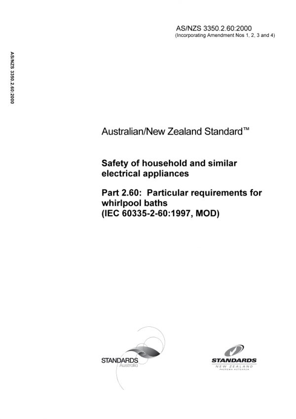 AS/NZS 3350.2.60:2000 PDF
