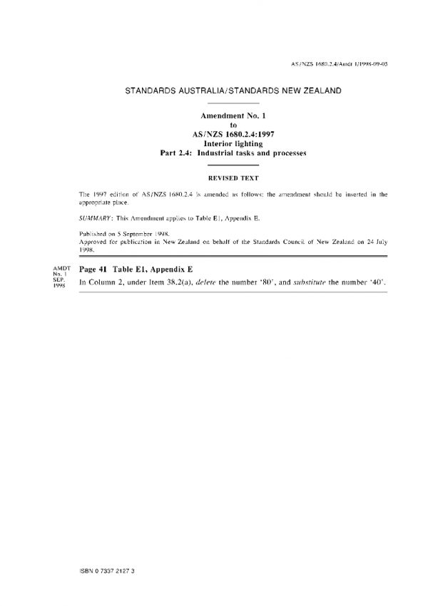 AS/NZS 1680.2.4:1997 AMDT 1 PDF