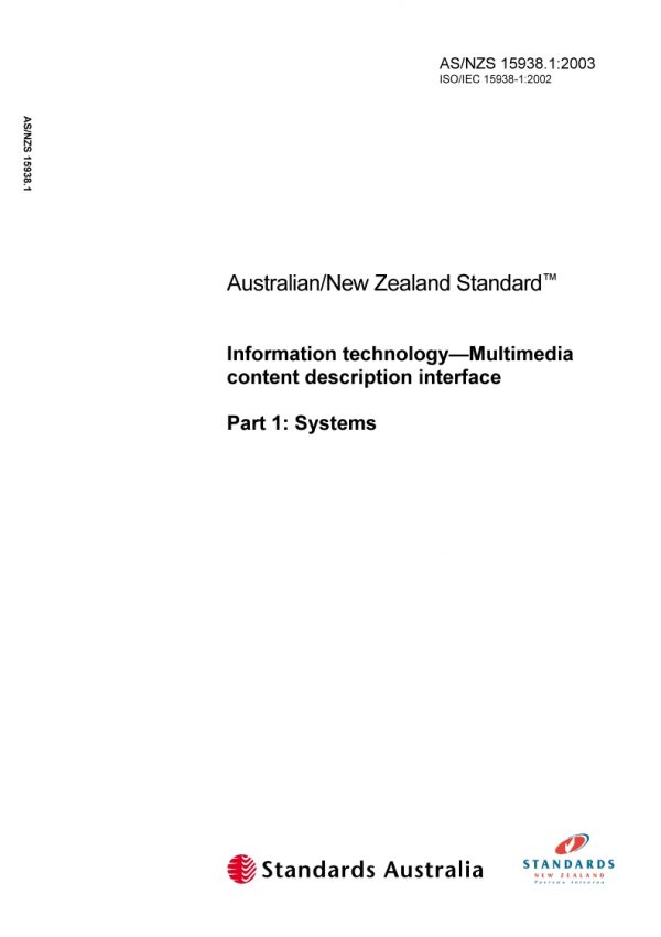 AS/NZS 15938.1:2003 PDF