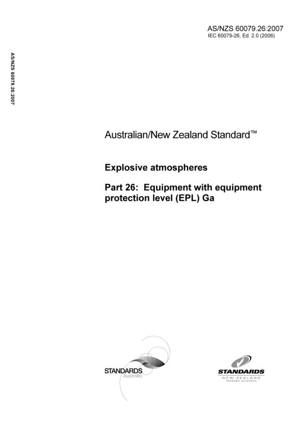 AS/NZS 60079.26:2007 PDF