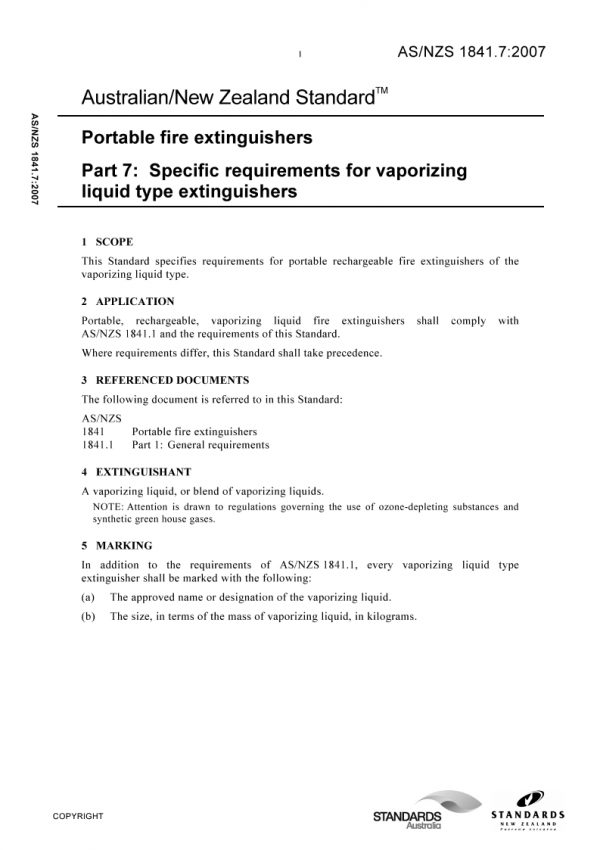 AS/NZS 1841.7:2007 PDF