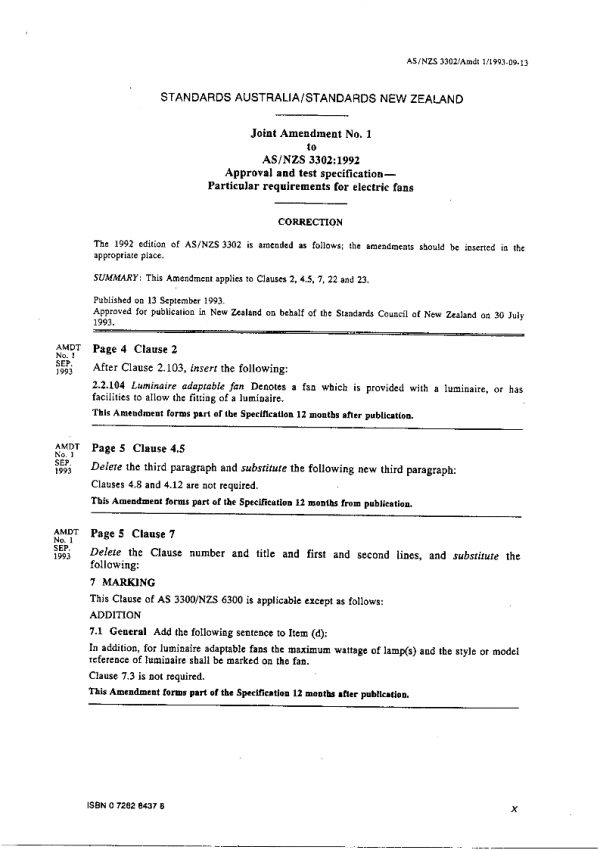 AS/NZS 3302:1992 AMDT 1 PDF