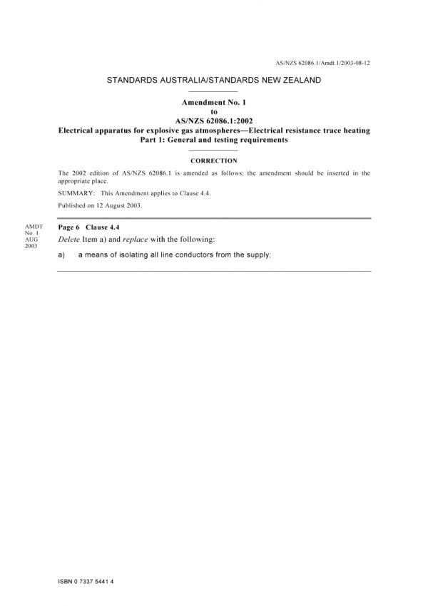 AS/NZS 62086.1:2002 AMDT 1 PDF