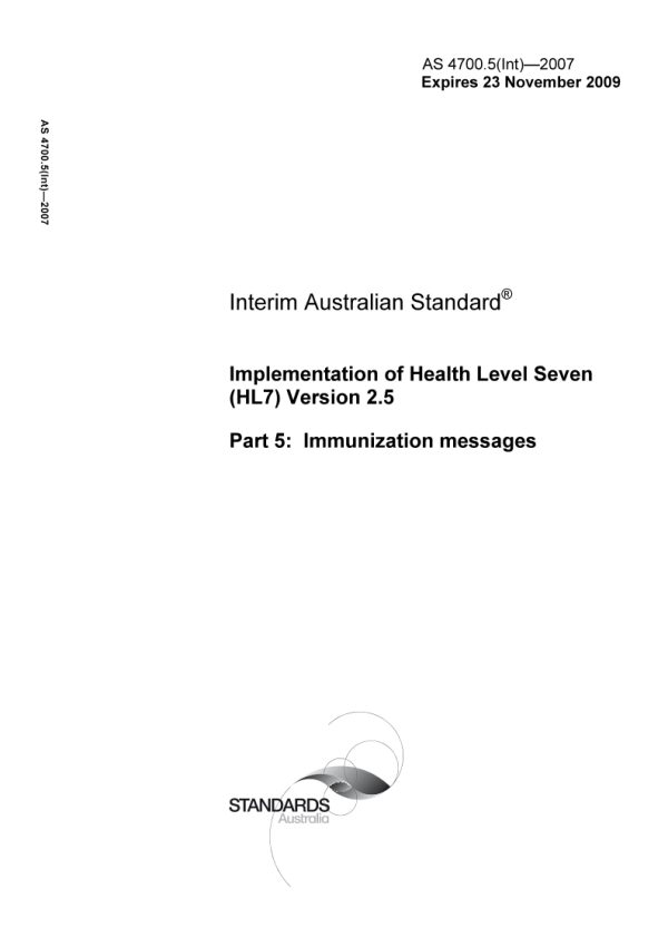 AS 4700.5(INT)-2007 PDF